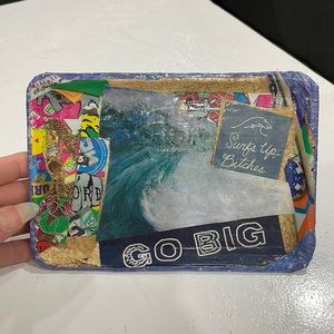 Sm Upcycled Surf Tray Rolling Tray Jewelry Tray